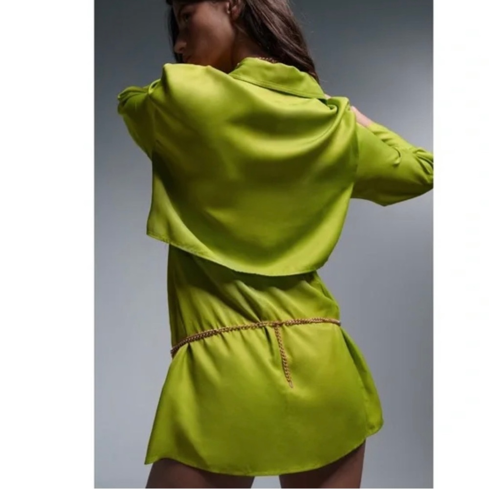 ZARA lime green dress